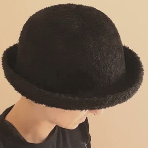 Fluffy Fuzzy Hat Black Jaclyn Smith OSFM